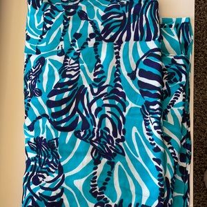 Lilly Pulitzer Bright Navy I’m Game Scarf